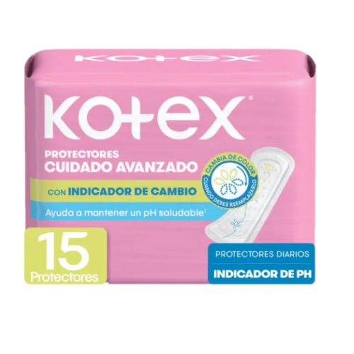 PROTECTORES DIARIOS KOTEX INDICADOR DE PH X 15 UND